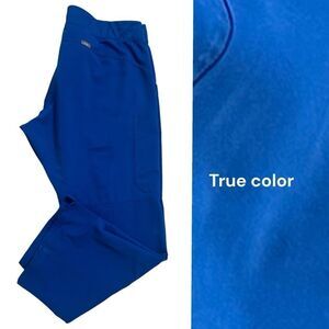 Figs Pants Women XXL/P Livingston Scrub Royal Blue High Rise T21003P  28"L 2XLP